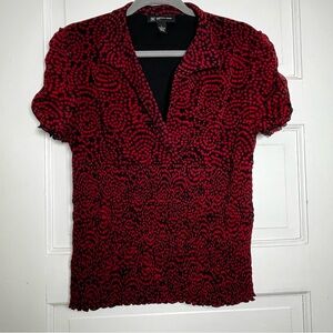Red and Black Elastic Ruched Elastic Torso By INC International Concept Size L